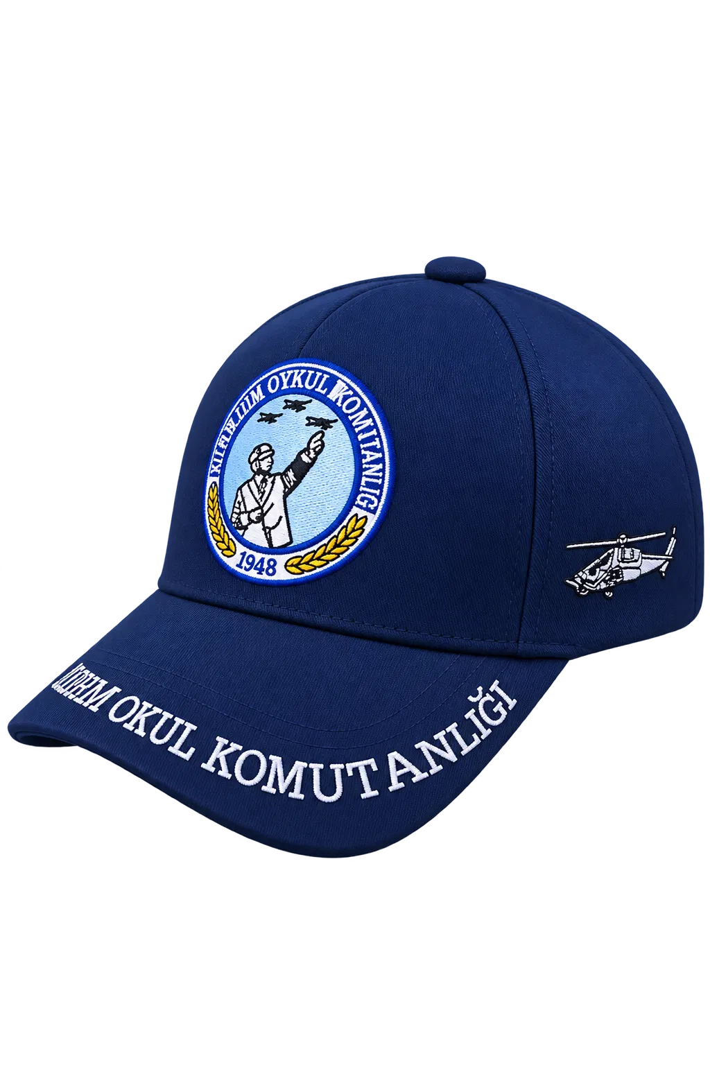 Kurumsal arma nakışlı lacivert şapka