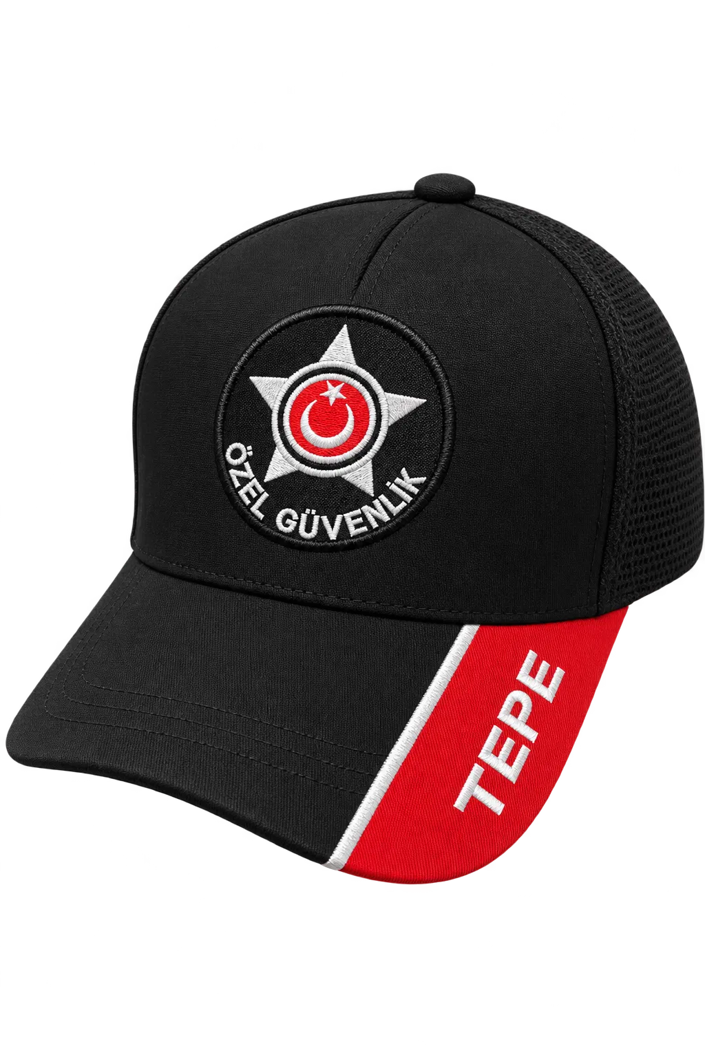 Fileli güvenlik temalı şapka